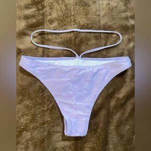 Thong bikini with waist string design • lavender purple • womens size small